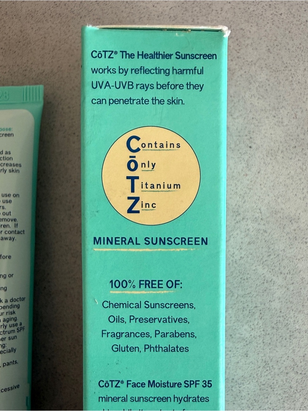CoTZ Face Moisture Lightly Tinted SPF 35 Sunscreen - Hydrate & Protect - Picture 5 of 6